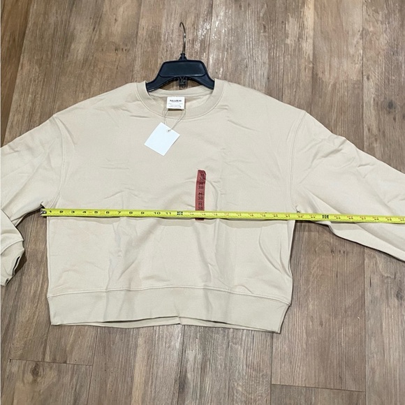 Pull & Bear-Basic Crew Neck Oversized Sweatshirt-Women's Size: Med-Stone-NEW!! - Picture 13 of 16